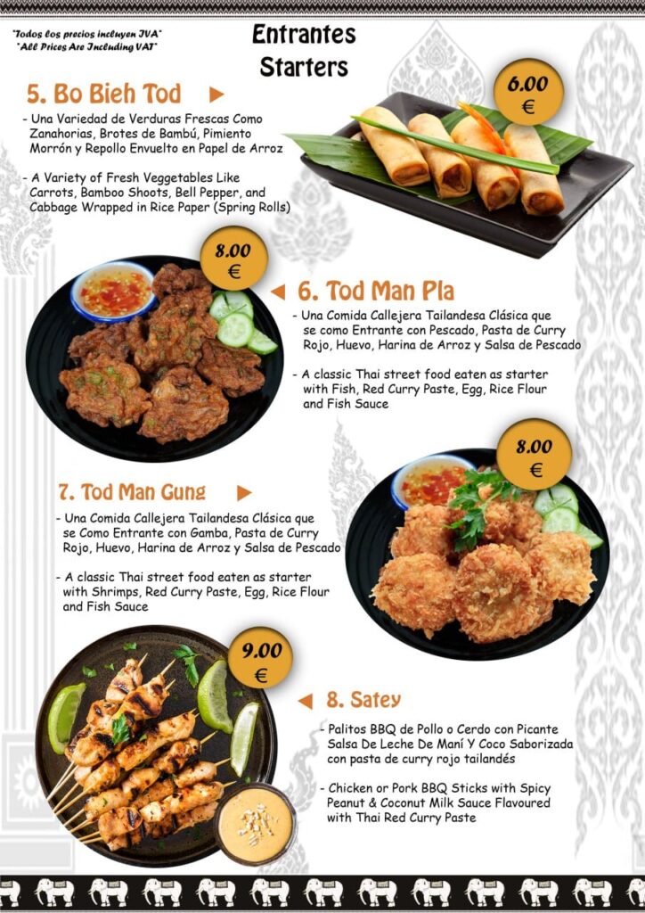 Thai Aroi Menu Page 2