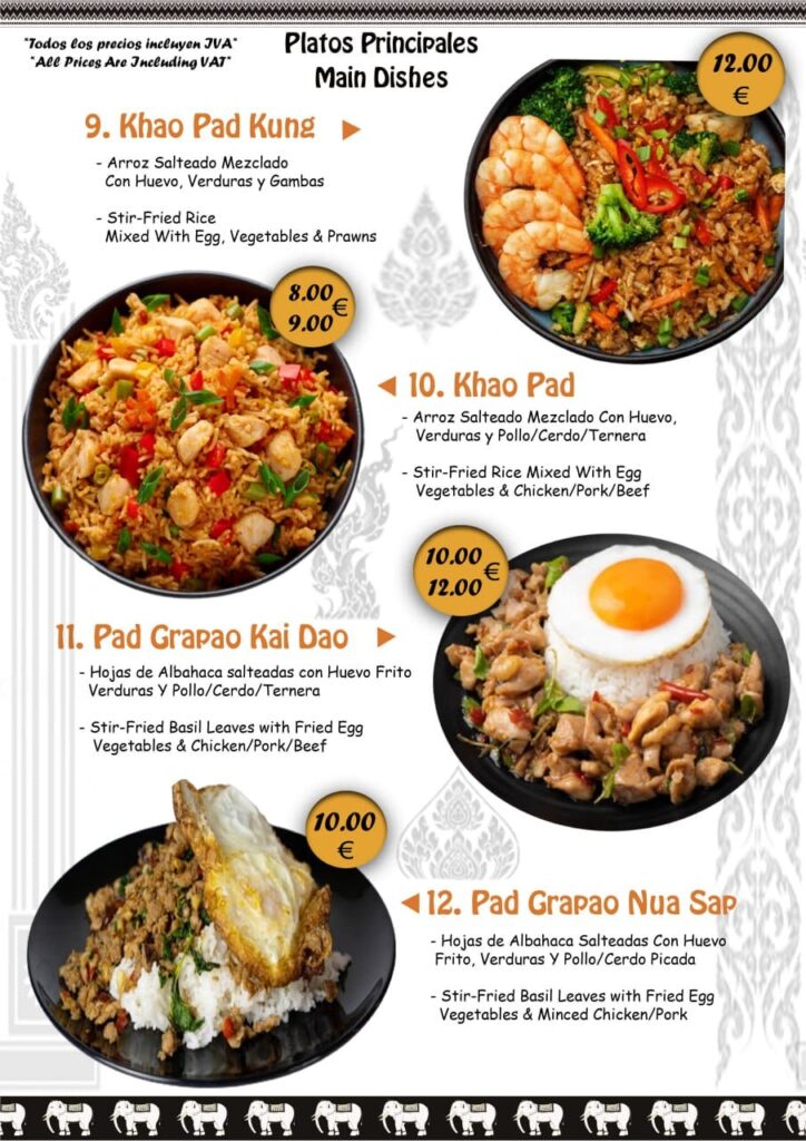 Thai Aroi Menu Page 3