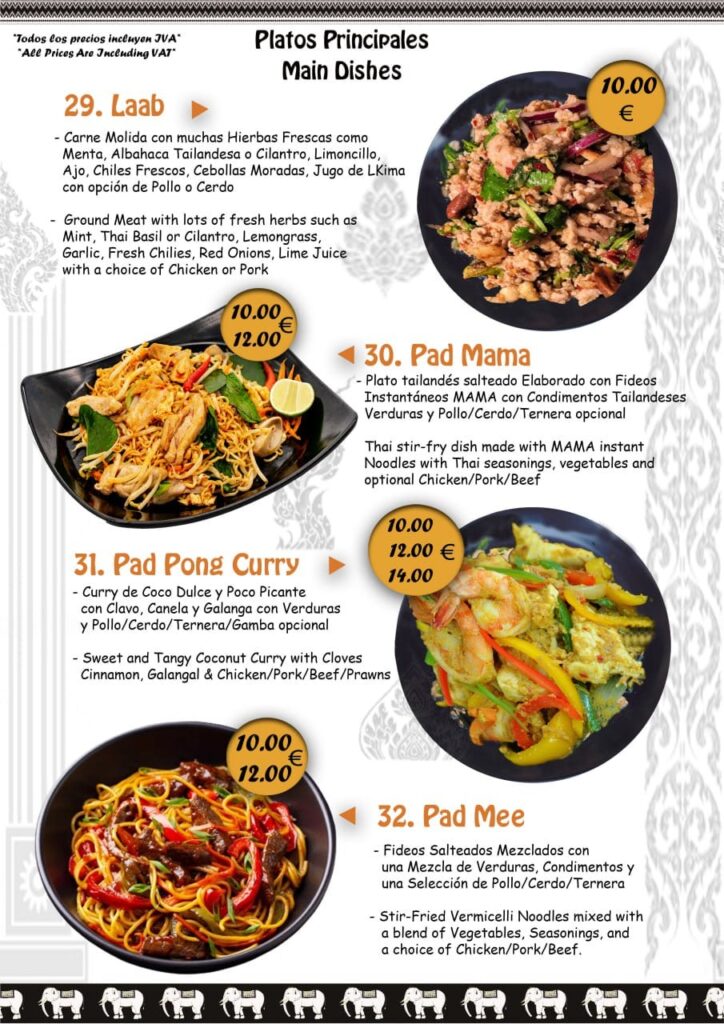 Thai Aroi Menu Page 8